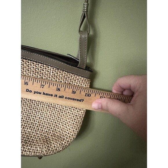 Vintage John Romain Handbag Purse‎ Woven Straw Wicker and Leather 1970's - Picture 12 of 15